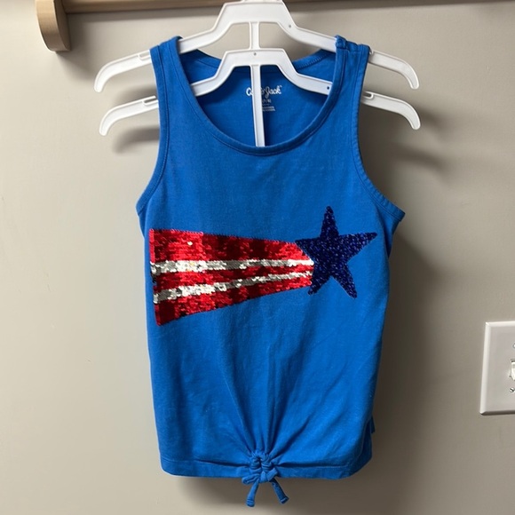 Cat & Jack Blue Patriotic Tank Top with Star Design - Picture 2 of 6